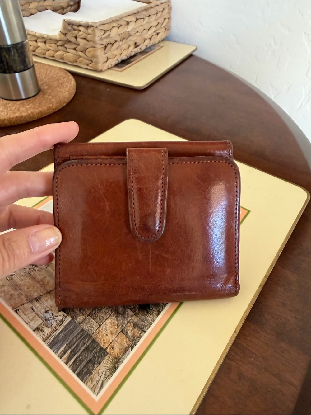 Coach Vintage British Tan Water Buffalo Bifold Wallet